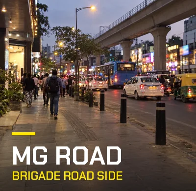 MG Road, Brigade Road side, Bangalore